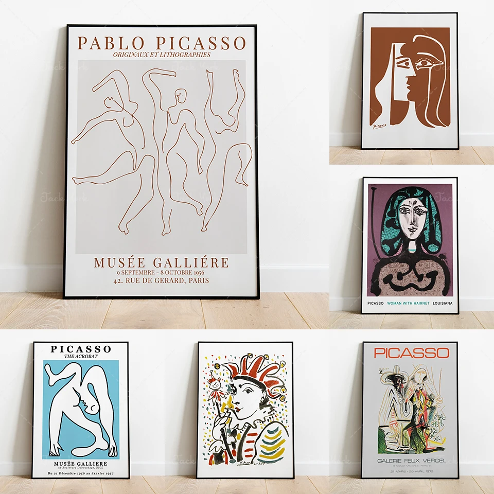 Picasso Louisiana Exhibition Poster Vintage Print Poster High Quailty Printable Poster - Painting & Calligraphy - AliExpress