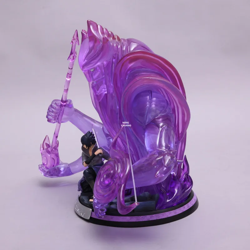 14" Animation NARUTO Statue Susanoo Bust Kekkei Genkai Full-Length Portrait Uchiha Sasuke GK Action Figure Toy BOX 35CM V962