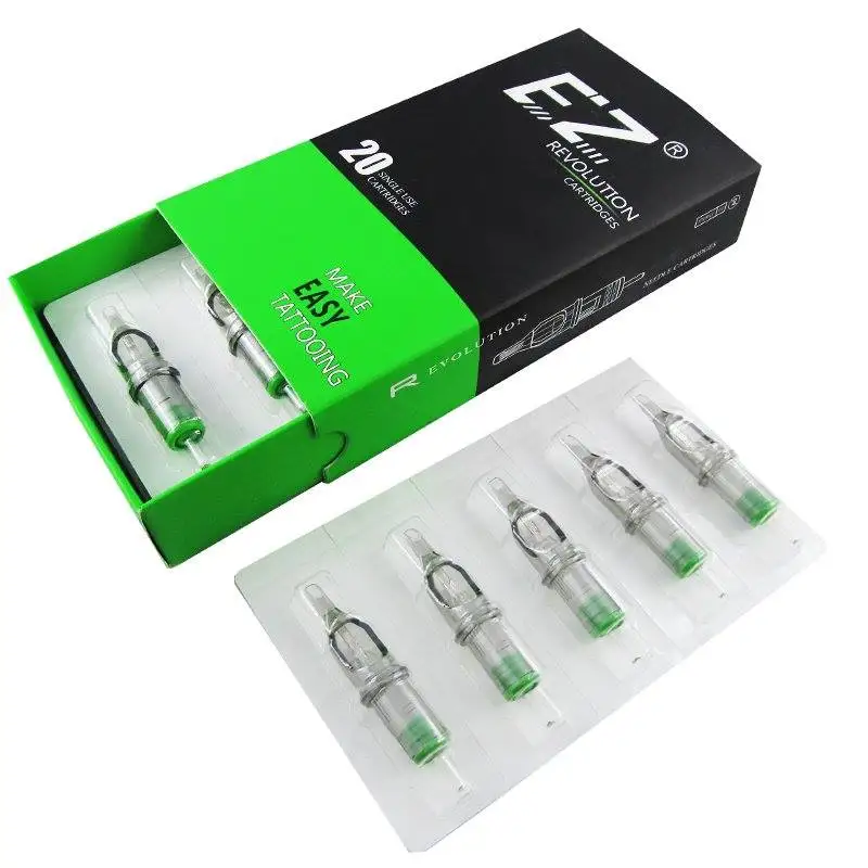 EZ Revolution Tattoo Needles Cartridge Magnum #08 bugpin 0.25 mm Long Taper 5.5mm for Cartridge Tattoo Machine Grip 20pcs /box