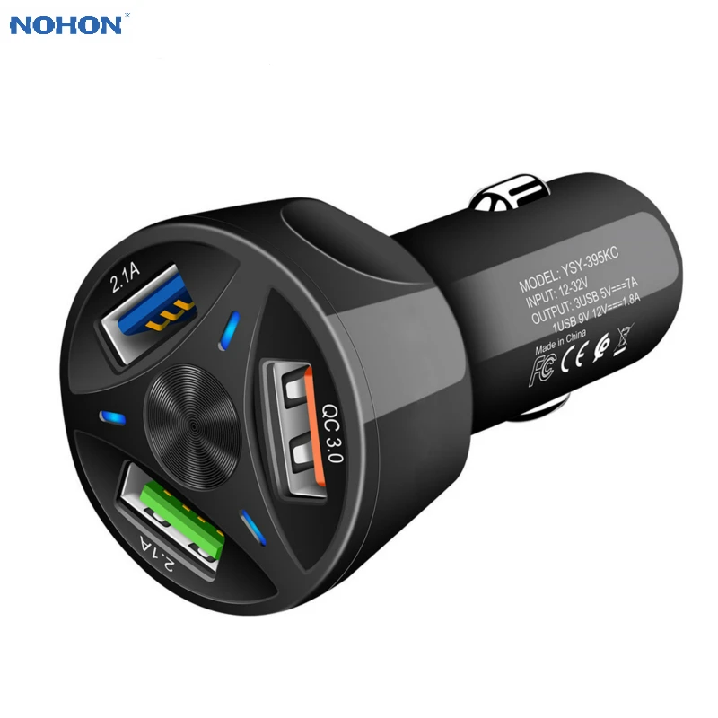 Автомобильное зарядное устройство NOHON с функцией быстрой зарядки 3 0 Usb-порта для