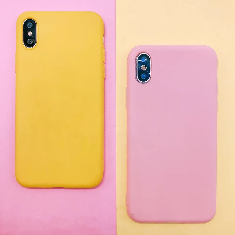 UPaitou Phone Case for iPhone SE 2020 11 Pro Max XR XS X 6 6S 7 8 Plus Candy Color Soft Matte Ultra Slim Thin TPU |