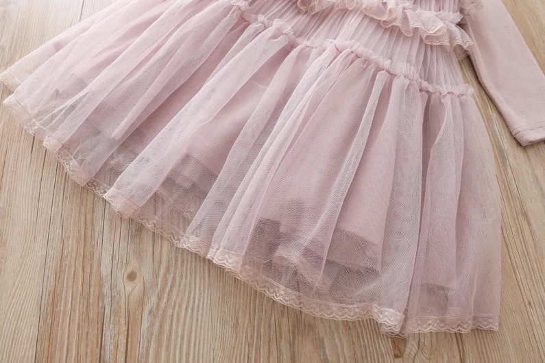 Детские платья для девочек; коллекция года; осеннее праздничное платье принцессы; милое кружевное платье из тюля в стиле пэчворк; модные детские платья высокого качества