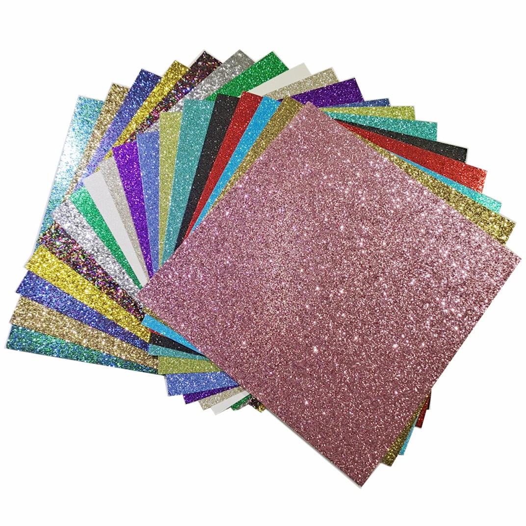 10pcs Fine Glitter Paper Scrapbooking Crafts Sticker