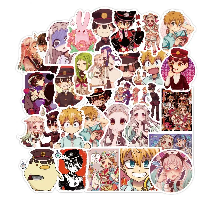 

100PCS/Pack Anime Toilet-Bound Hanako-kun Stickers Cartoon Manga Crystal Doodle Stickers For Laptop Notebook Skateboard Decor