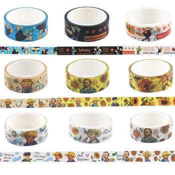 

BH1060 Blinghero 15mmX5m Cartoon Power Man Washi Tape Paper DIY Classical Vangogh Tape Adhesive Tapes Stickers Stationery Tapes