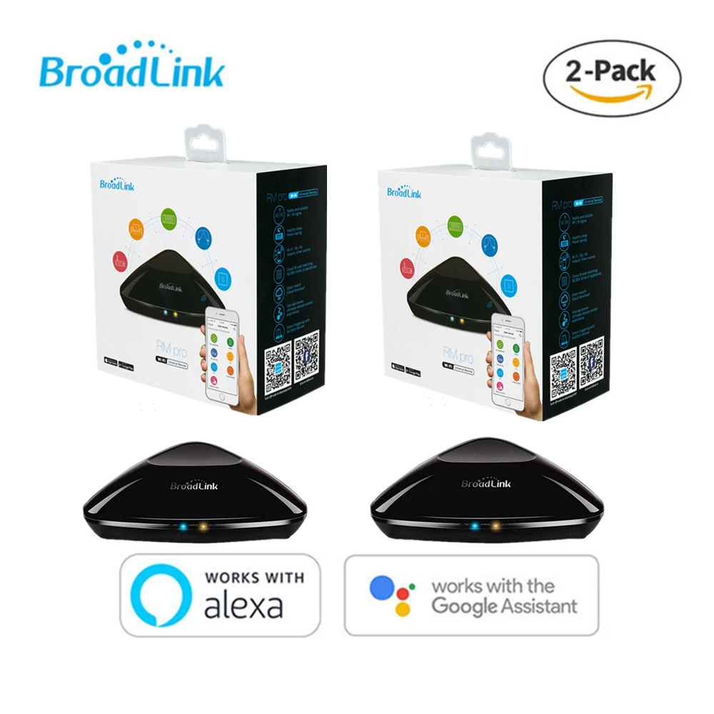 Broadlink RM PRO+ универсальный интеллектуальный пульт дистанционного управления умный дом автоматизация WiFi IR RF переключатель для IOS Android телефон - Цвет: RM Pro EU 2PCS