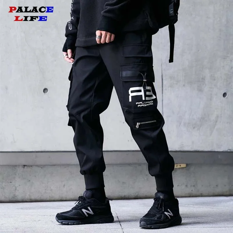 Harajuku Erkekler Hip Hop Joggers Sweatpant Rahat Harem Pantolon Erkekler Esofman Alti Taktik Cok Cep Pantolon Siyah Streetwear Kargo Pantolonlar Aliexpress