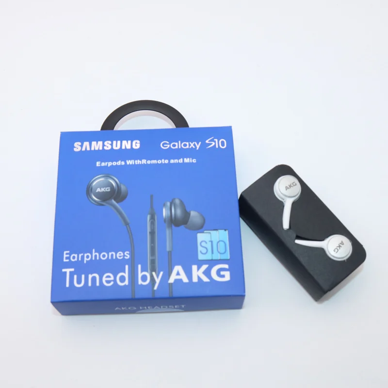 Наушники AKG черные eo IG955 3,5 мм/type-c в уши с микрофоном Проводная гарнитура для Galaxy samsung note10/note10+ S8 S9 s10 смартфон - Цвет: White with packaging