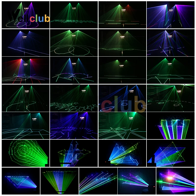 1 Вт, 3W, 6 Вт, сценический лазерный светильник, анимация, RGB, DJ, лазерное шоу, полноцветный лазерный проектор, сценический светильник, для дискотеки, рождественского концерта