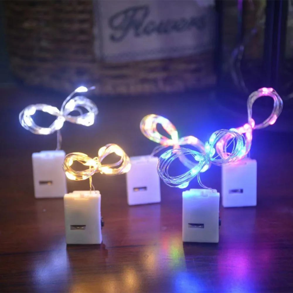 5Pcs Smart Flashing Decoration LED String Lights Christmas Wedding Party Restaurant Fast And Slow Lights With 3* Button Battery solar powered string lights
