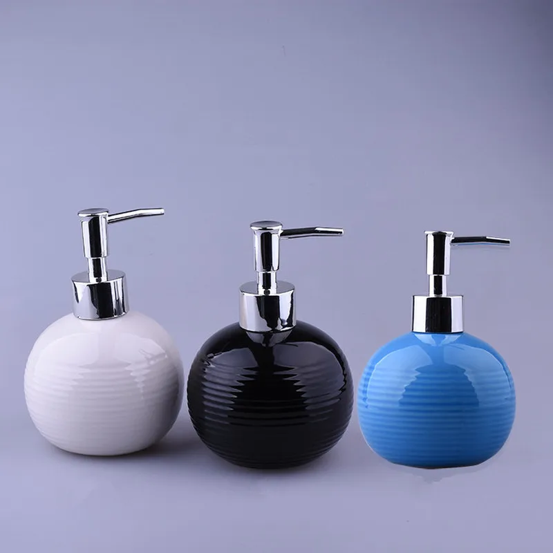 300 мл шариковая форма керамические дозаторы жидкого мыла насос для душа шампунь бутылка дезинфицирующее средство для Рук Контейнер аксессуары для ванной комнаты