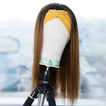 

Silky Straight Brown 27*Color Long Lace Front Synthetic Wigs For Black Women With Baby Hair Heat Temperature Fiber