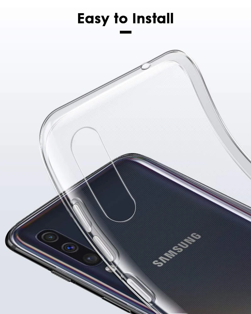 Чехол для samsung Galaxy A50, TPU, силиконовый, прозрачный, облегающий бампер, мягкий чехол для samsung Galaxy A50 6,4, прозрачная задняя крышка