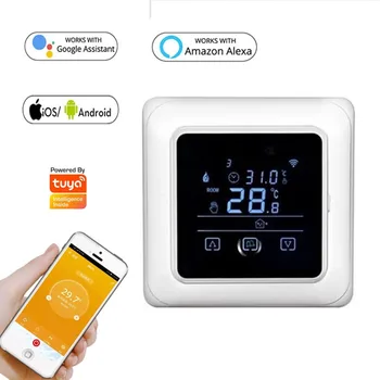 

Smart Touch Screen Wireless Temperature Controller Electric Room WiFi Thermostat 110V 220V