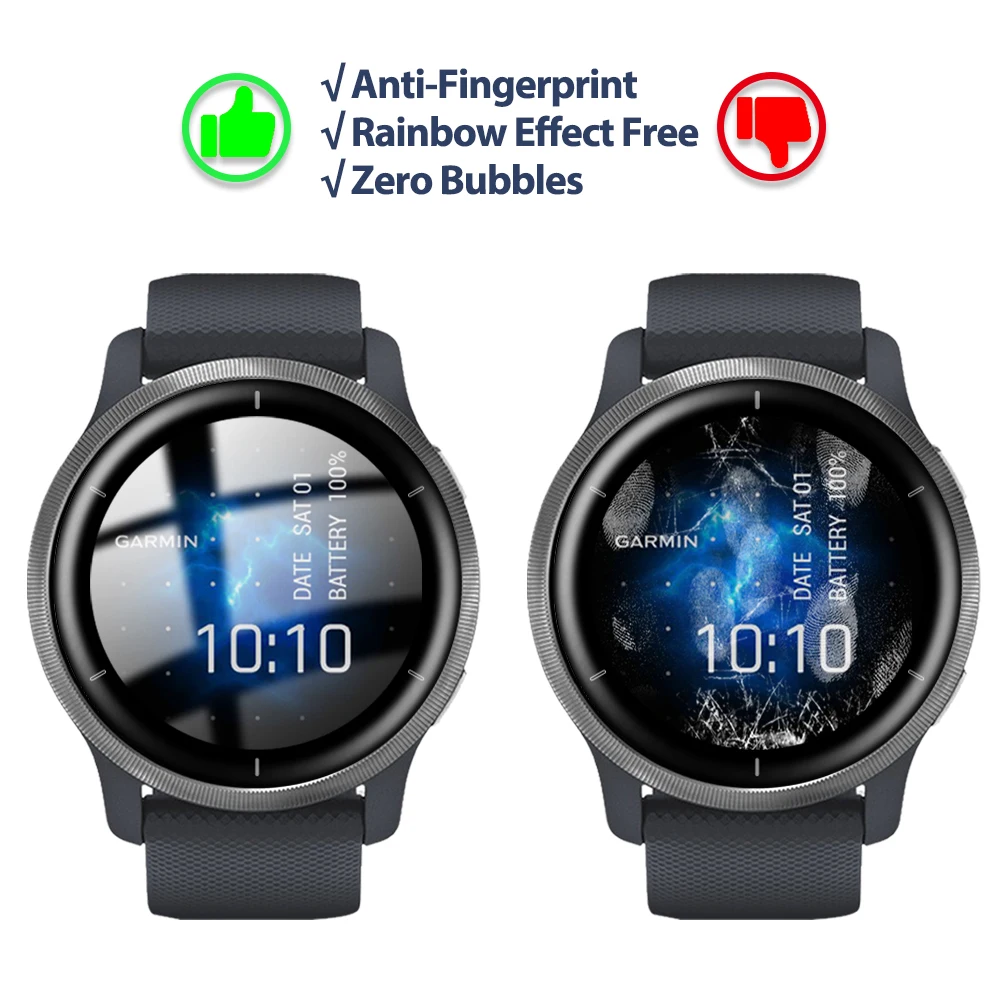 5D Soft Fibre Glass Protective Film For Garmin Venu 2 / Venu 2S Full Curved Cover Screen Protector for Smart Watch Accessories