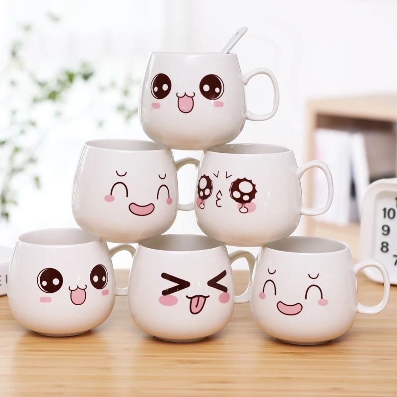 Мультяшные чашки и кружки, милые кофейные кружки tazas de ceramica creativas, канека, кофейная чашка, забавная, с выражением, новые друзья, чашка с молоком