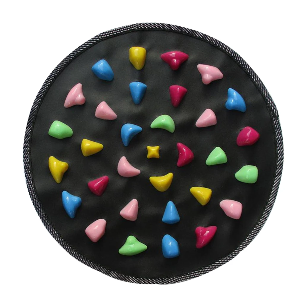 Foldable Walk Stone Foot Massager Mat Massaging Carpet Chinese Reflexology Walk Stone for Home Room Yoga Room - 34.5x34.5cm