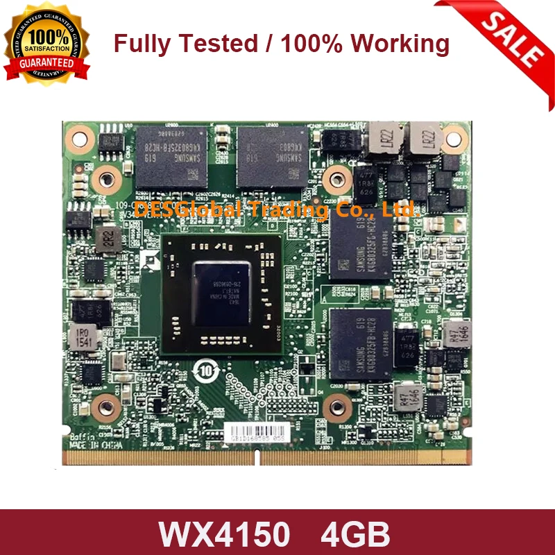 

Original WX4150 WX 4150 VGA Video Graphic Card 4GB 216-0896288 CN-0V30XX For Laptop DELL M7510 M7520 HP Zbook15 G2 G1 100% Test
