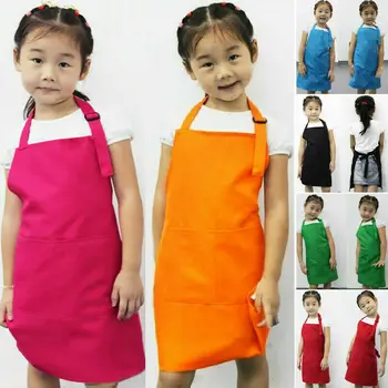 

Cute Kid Children Kitchen Baking Painting Apron Baby Art Cooking Craft Bib Apron Household Cleaning Tools Whosale Dropshipping