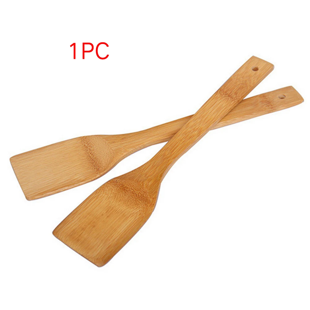 Natural Health Bamboo Wood Kitchen Spatula Cooking Utensils Dinner Food Wok Shovels Supplies