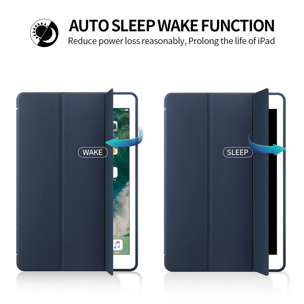 para o Ipad 9.7 2023 2023 Case de Couro Flip Fique Case para Ipad 5th 6th Geração Capa A1822 A1823 A1893 A1954 Case - Imagem 5