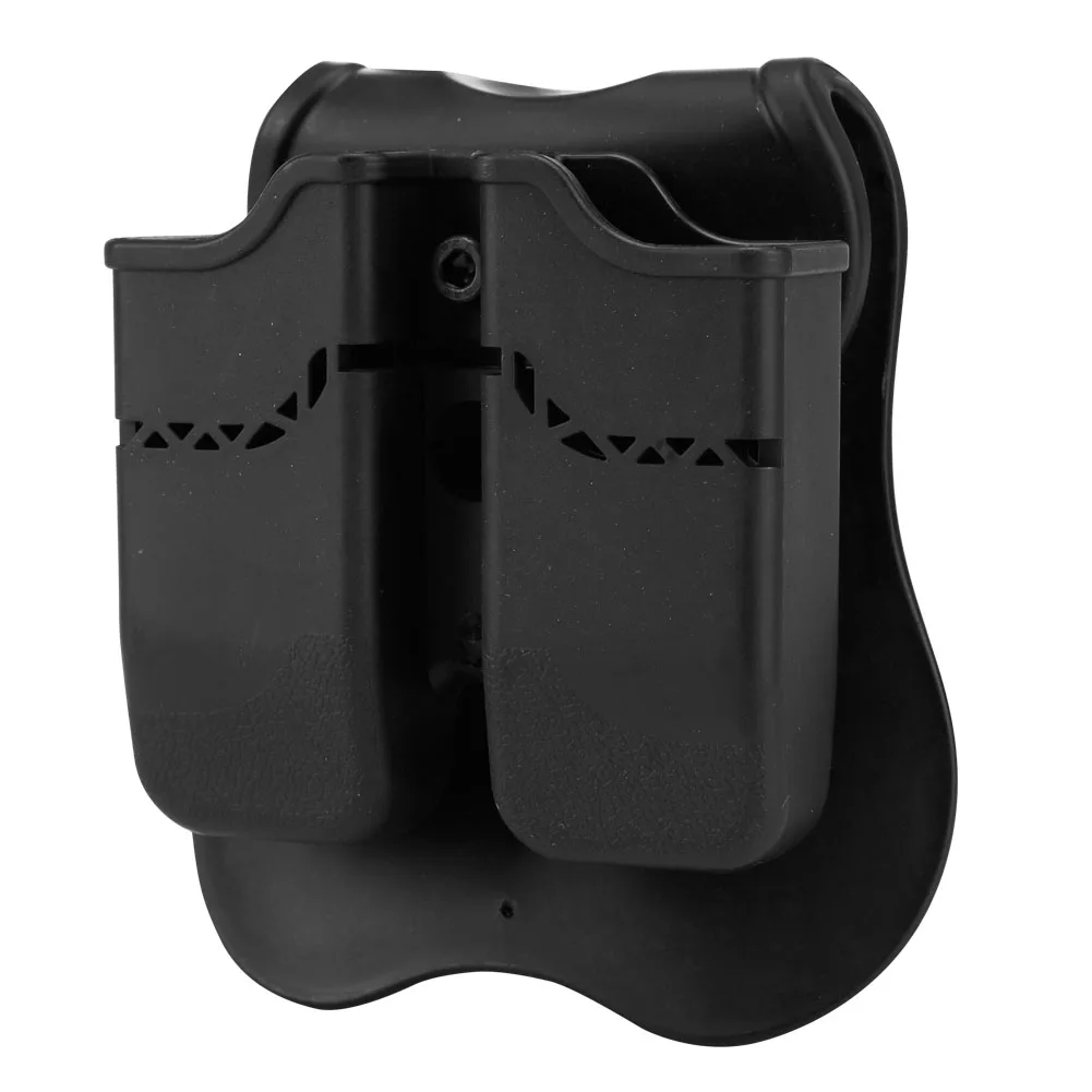 Tactical MOLLE Double Pistol Mag Magazine Pouch Holster Holder for Beretta 92 96 