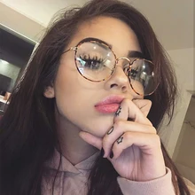 Модные Женские оправы для очков, леопардовая Ретро винтажная круглая оправа для очков, женские брендовые прозрачные оптические женские очки