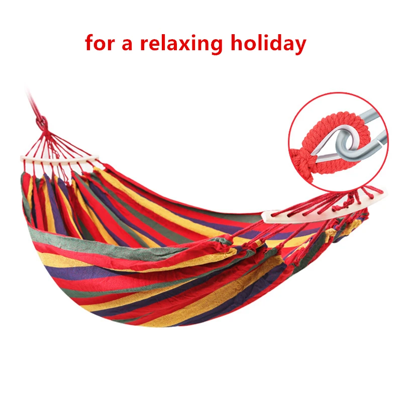  Hammock Portable Travel Hanging Canvas Hammocks Folding cot for Camping Camp Cots Bed Swing Lazy Ch