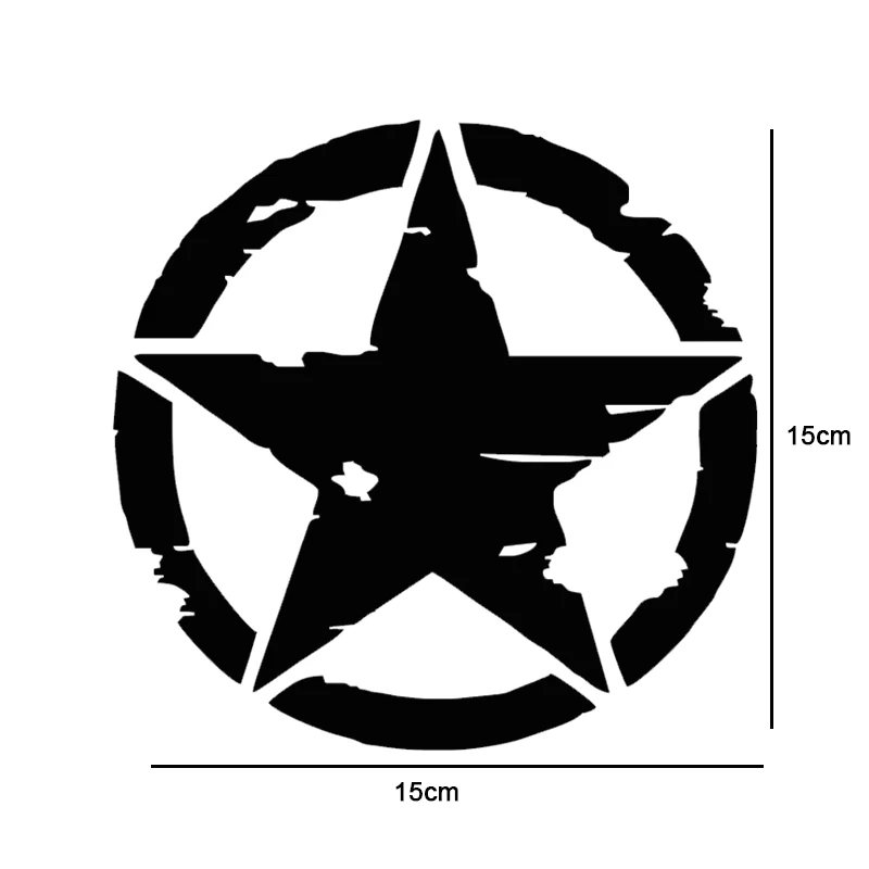 Car Stickers Vinyl  ARMY Star Graphic Decals Motorcycle Stickers Fashion Car Body Walll Window Decal Sticker 1515cm Car Styling (6)