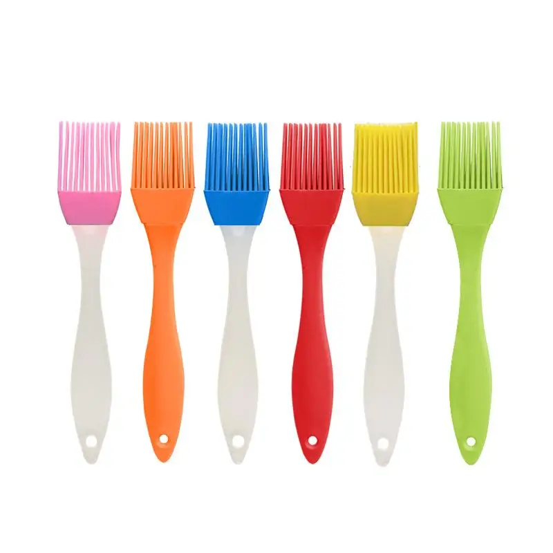 1 Pcs Silicone Brush With Plastic Handle Kitchen Accessories Barbecue Grill Oil Brushes BBQ Cooking Tools