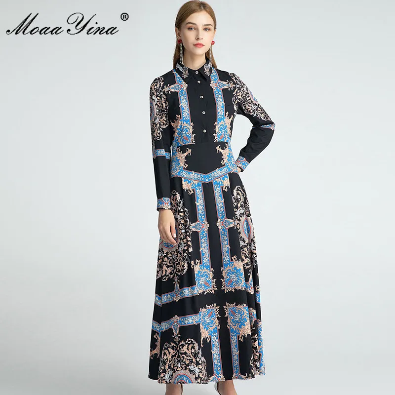 MoaaYina Fashion Designer dress Autumn Women's