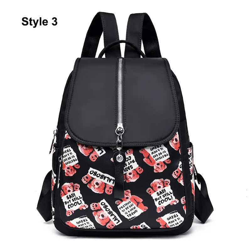 Toposhine водонепроницаемые женские рюкзаки с принтом, женские дорожные повседневные Рюкзаки, женские уличные сумки, модные сумки через плечо для девочек - Цвет: Style 3