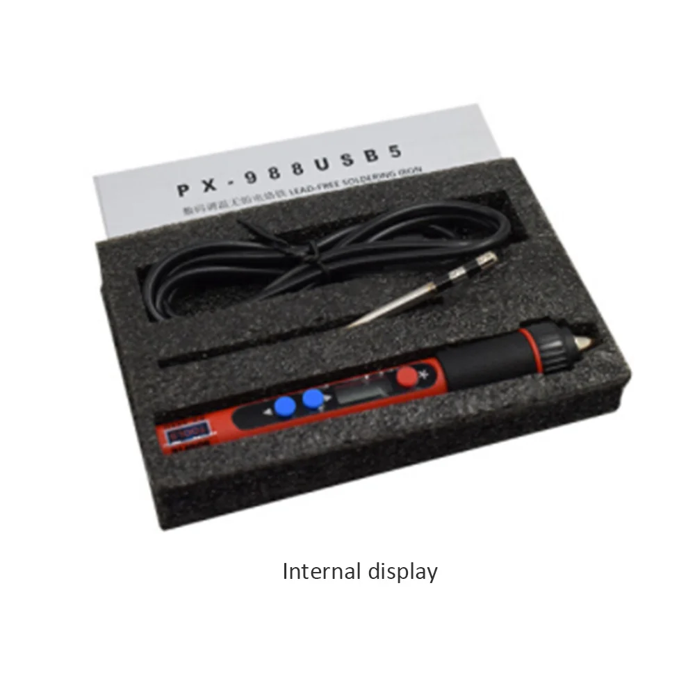 Portable USB Welding Soldering Iron Digital LCD Adjustable Temperature Solder Iron Welding Tools Electronic Repair Tools 5V 10W