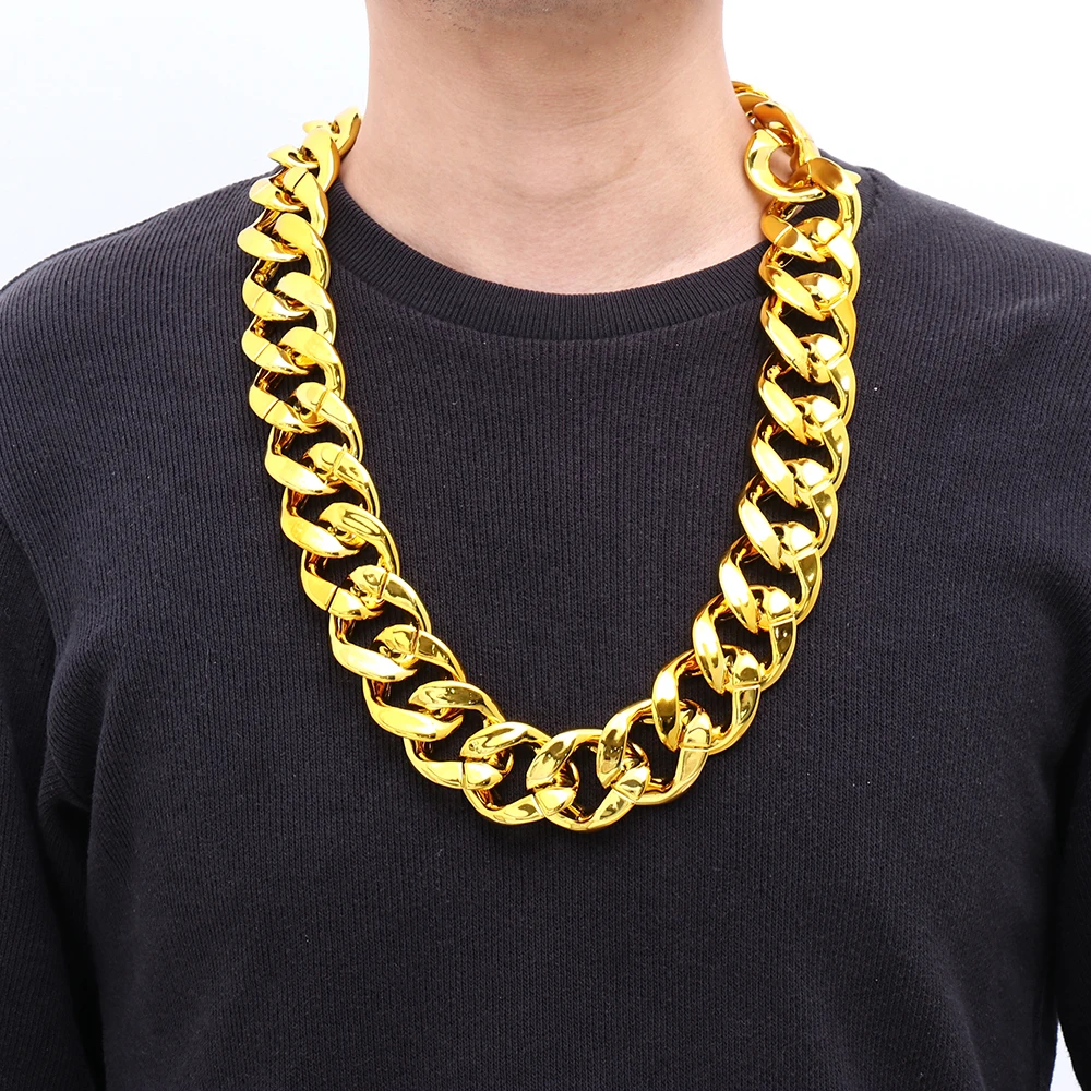 Hip Hop Gold Color Big Acrylic Chunky 