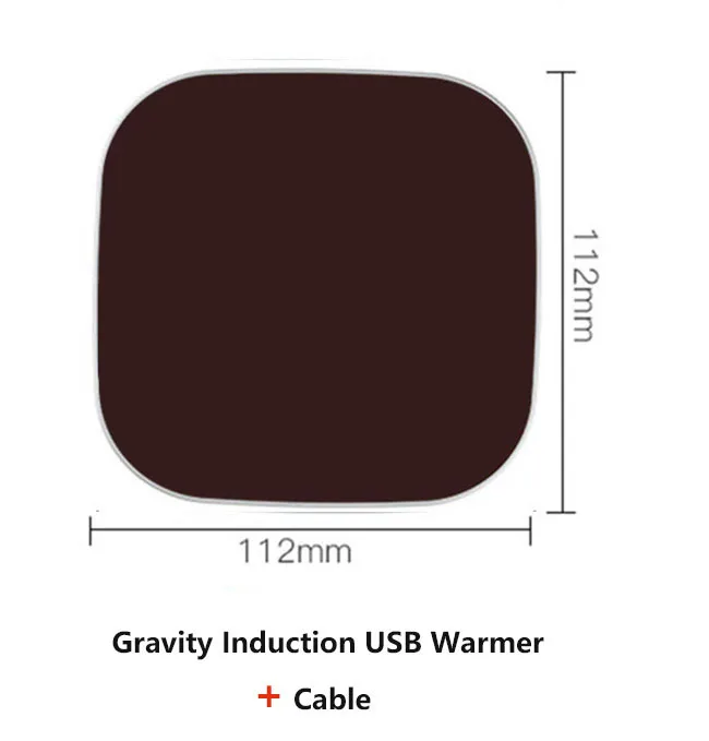 Gravity Induction Высокое качество мини USB подогреватель автоматический нагреватель чашки коврик гаджет кухонные инструменты 5 в 2A usb теплый коврик для ПК power Bank адаптер - Цвет: Gravity Induction