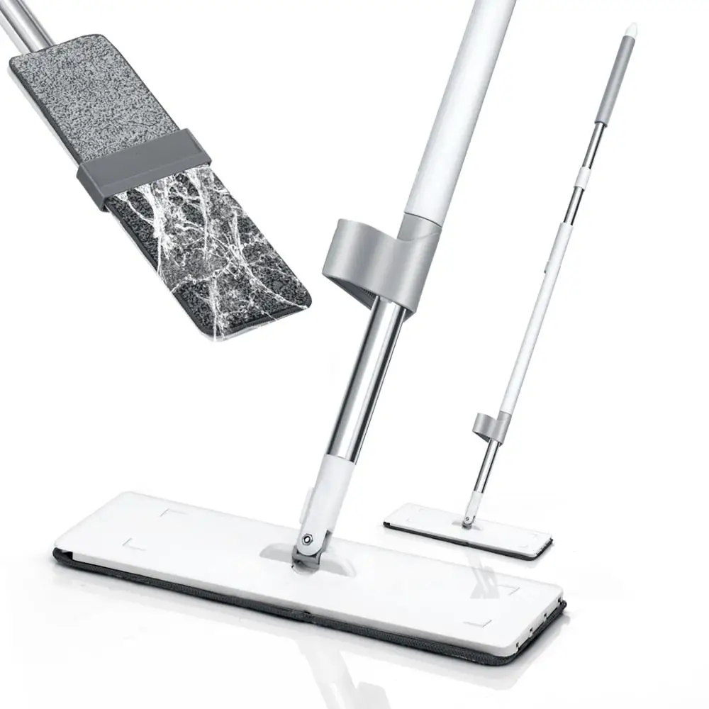 Microfiber Mop Floor Cleaning System Hardwood Floor Mop with 2 Washable