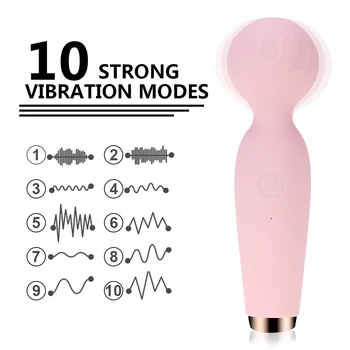 AV Vibrator Dildo Magic Wand USB Recharging Clitoris Stimulator G Spot Massager Vibrating Toy for Couple Fun Sex Toys for Woman 2