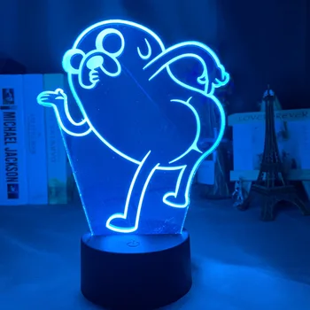

Adventure Time Jake The Dog Bend Over Figure Led Night Light for Child Bedroom Decoration Touch Sensor Desk 3d Lamp Kids Gift
