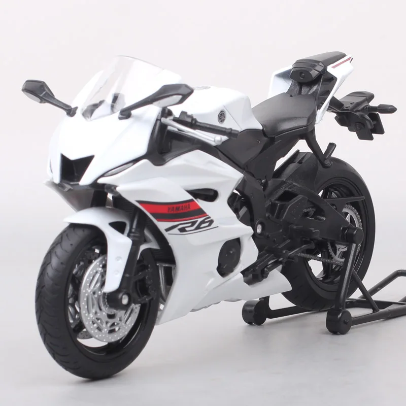 1:12 Scale Welly 2020 Yamaha YZF-R6 R6 Motorcycle Vehicle Racing Motorbike Model Toy Supersport Of Boy Children's Gift Miniature images - 6