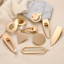 Высококачественная металлическая шпилька для женщин Элегантная жемчужина Геометрическая бесконечная заколка для волос свадебный аксессуар для волос модные ювелирные аксессуары