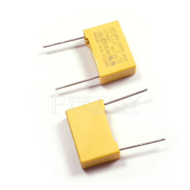 20pcs 100nF capacitor X2 capacitor 275VAC Pitch 15mm X2 Polypropylene film 275V 0.1uF polypropylene film capacitor