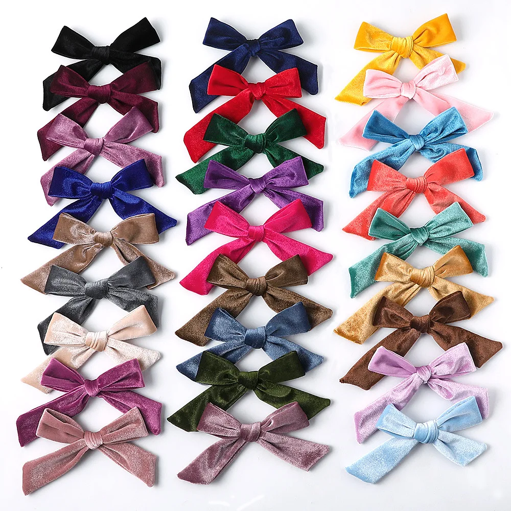 

1Pc New Bows Velvet Hair Clips Fashion Bowknot Hairpins Women Hair Accessories Cute Velour Bow Hair Barrettes Hairgrip