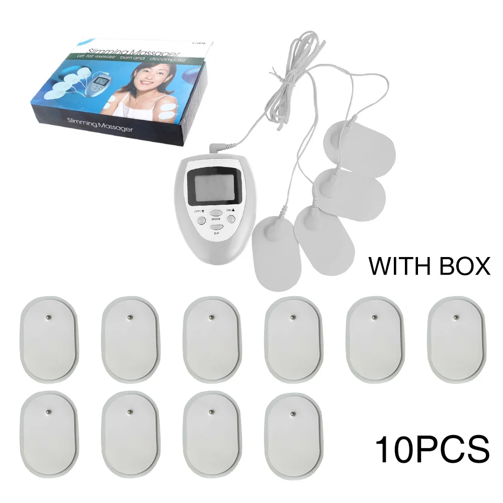 white set box 14pads Физиотерапия электронный Миостимулятор для похудения, миостимулятор мышц, цифровая физиотерапия - Цвет: white set box 14pads