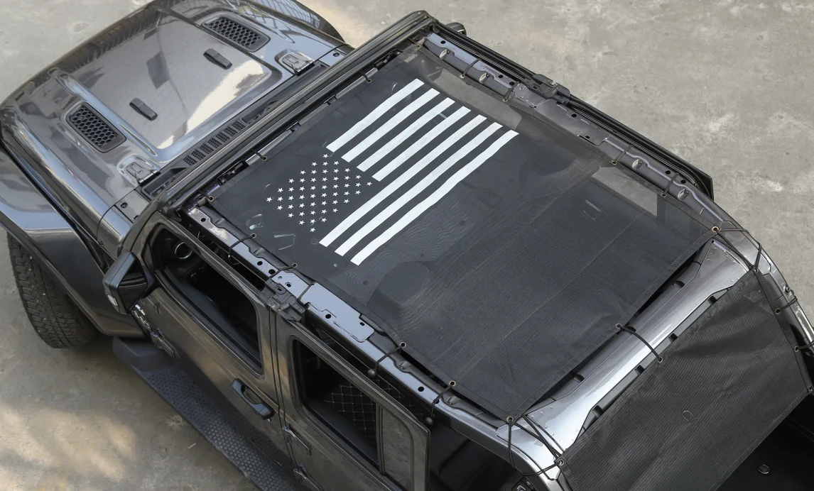 Автомобильный верхний козырек от солнца для Jeep Wrangler JL Автомобильная крыша багажника анти УФ Защита от солнца сетка для теплоизоляции для Jeep JL аксессуары