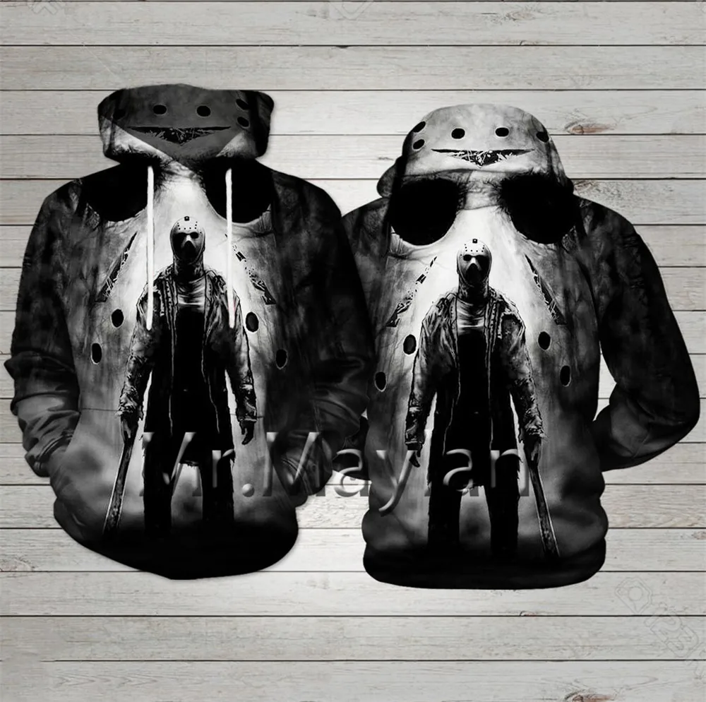 Horror Jason Voorhees Halloween 3D Full Print Hoodie man/women streetwear long sleeves pullover sweatshirts tracksuits sudaderas