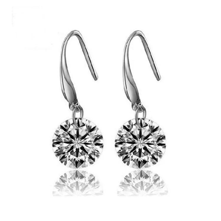 

CodeMonkey 100% 925 Sterling Silver 5A Zircon Dorp Earrings For Women Noble Silver Earrings Making Fine Jewelry Wedding E1041