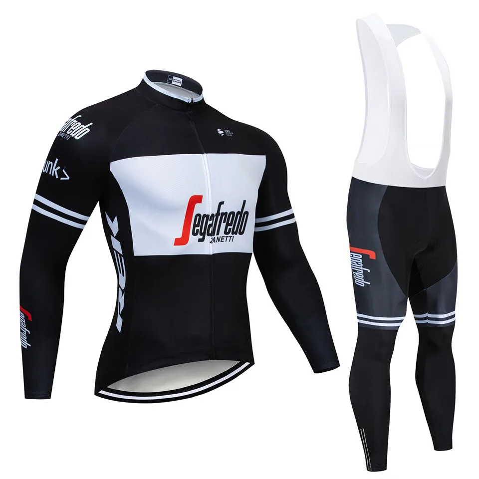 

2019 New Men's treking black Cycling Jersey Set Long Sleeve Autumn Bicycle MTB Road Bike cycling Clothing Suit