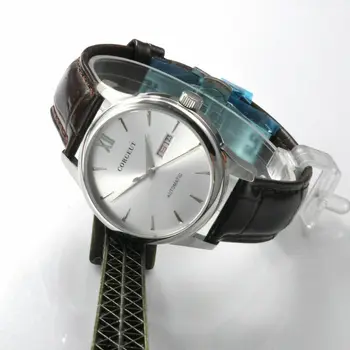 

Corgeut Mens Watch 40mm Saphirglass Silver Case Japan Miyota8215 Automatisch Mechanical Herren WristWatch Men Waterproof Fashion