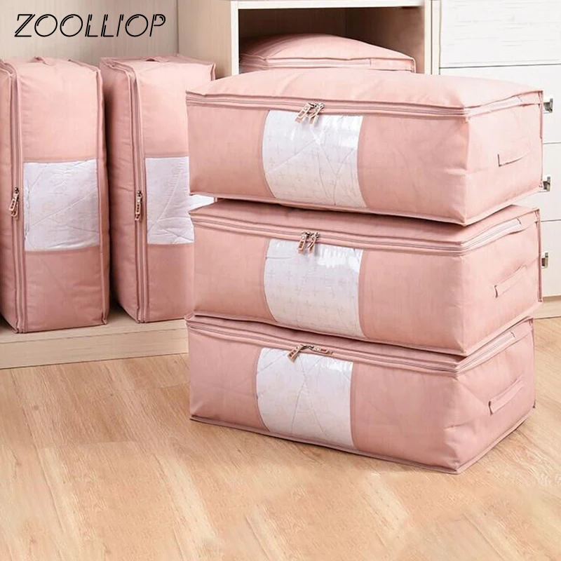 

Fashion hot 2018 Household Items Storage Bags Organizer Clothes Quilt Finishing Dust Bag Quilts pouch Washable quilts bags