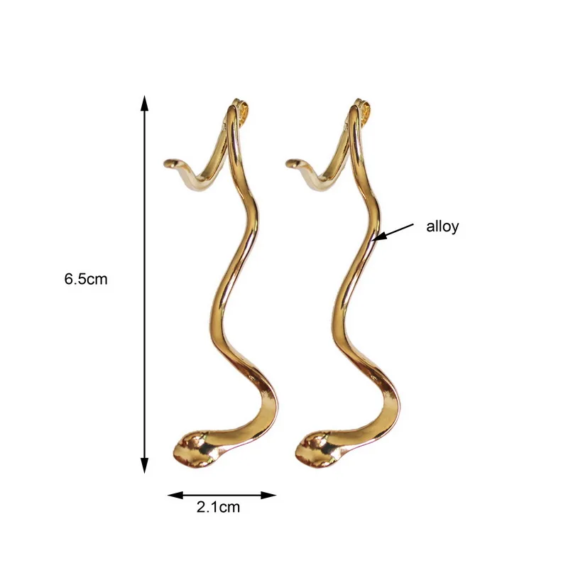 F. J4Z Горячая Коллекция змей серьги для женщин золотой сплав змеи кулон Висячие серьги Ювелирные изделия Подарки - Окраска металла: No.6